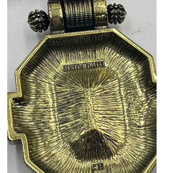 Heidi Daus Vintage Ornate Pendant Enhancer Glass Pearl Necklace Interchangeable - Picture 3 of 12